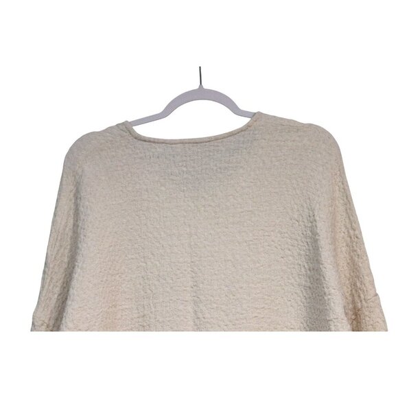 100% Linen Sweater Small Medium Oversized Relaxed Lagenlook Beach Boho Woven - Picture 11 of 14